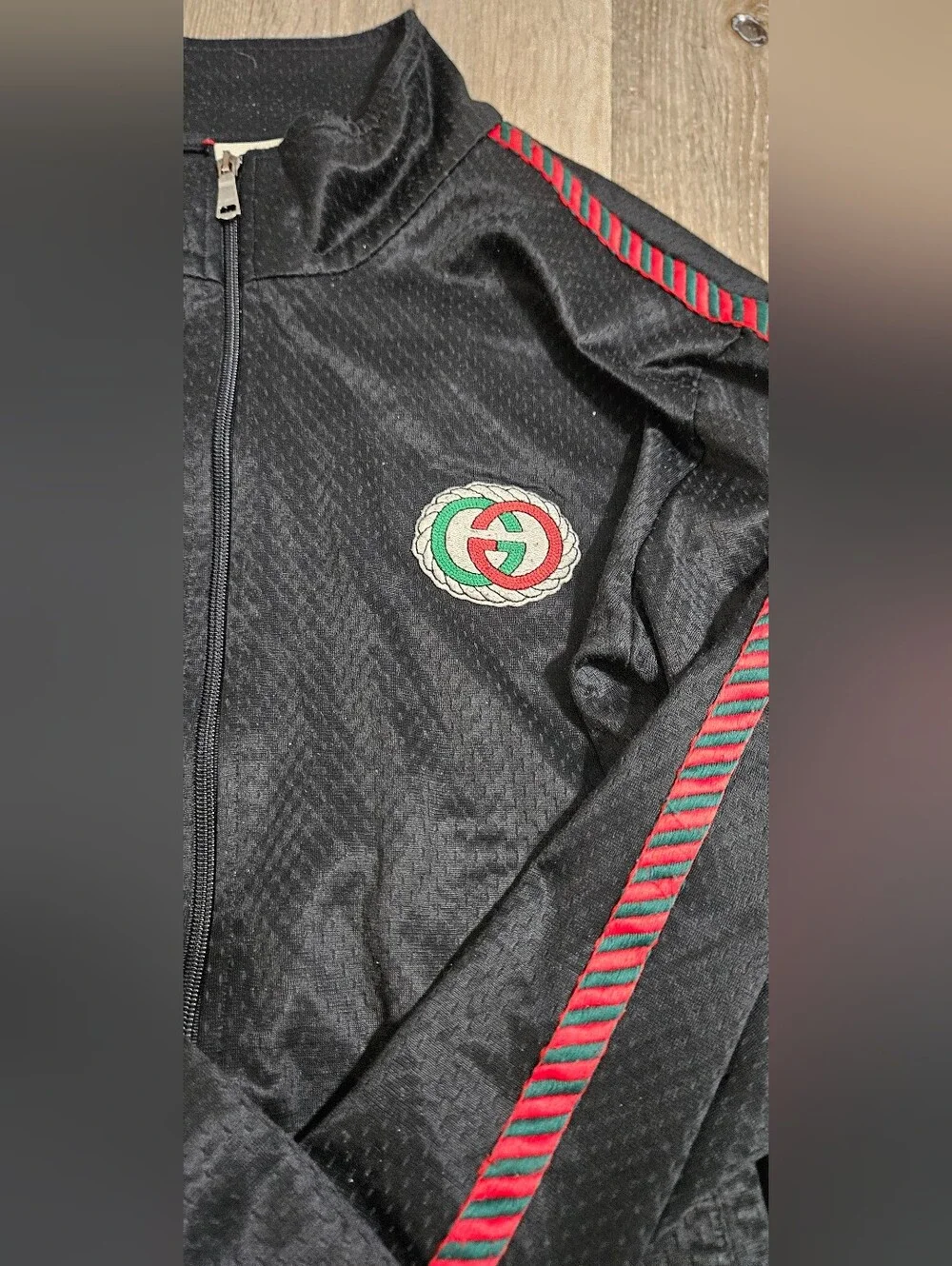 Gucci Airtex Rope Taped GG Logo Track Jacket Size S